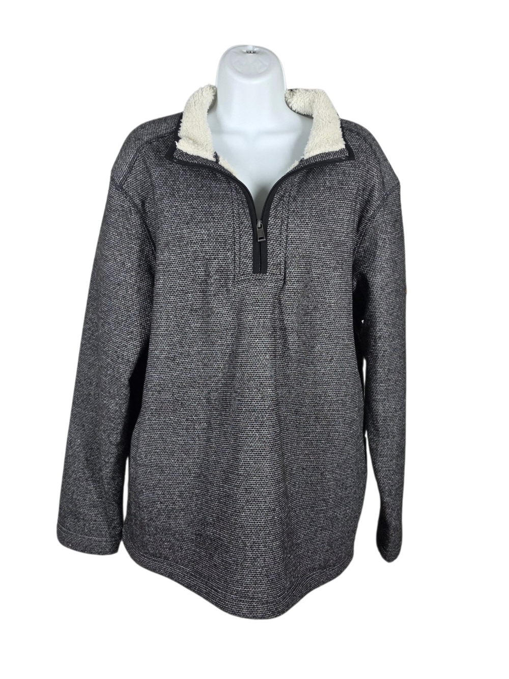 ORVIS QUARTER ZIP FLEECE LINED SWEATER/JACKET